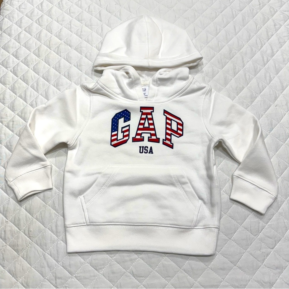 Baby Gap America Flag Logo Hoodie - New 2T